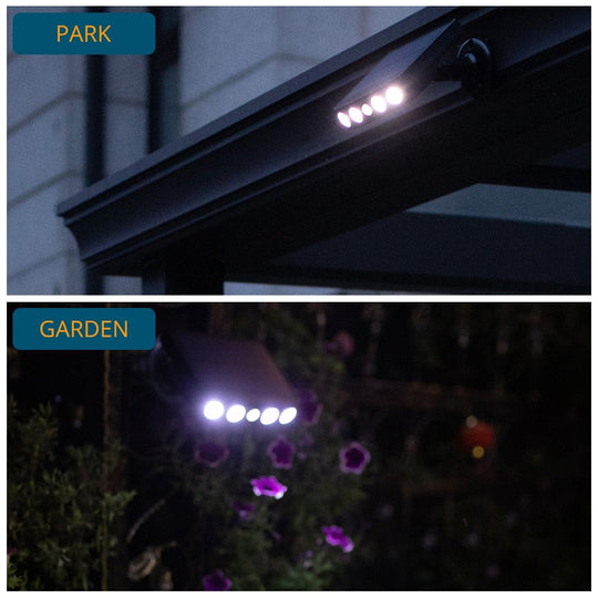 Ulkokäyttöön tarkoitettu LED-liiketunnistimella varustettu aurinkolamppu 2