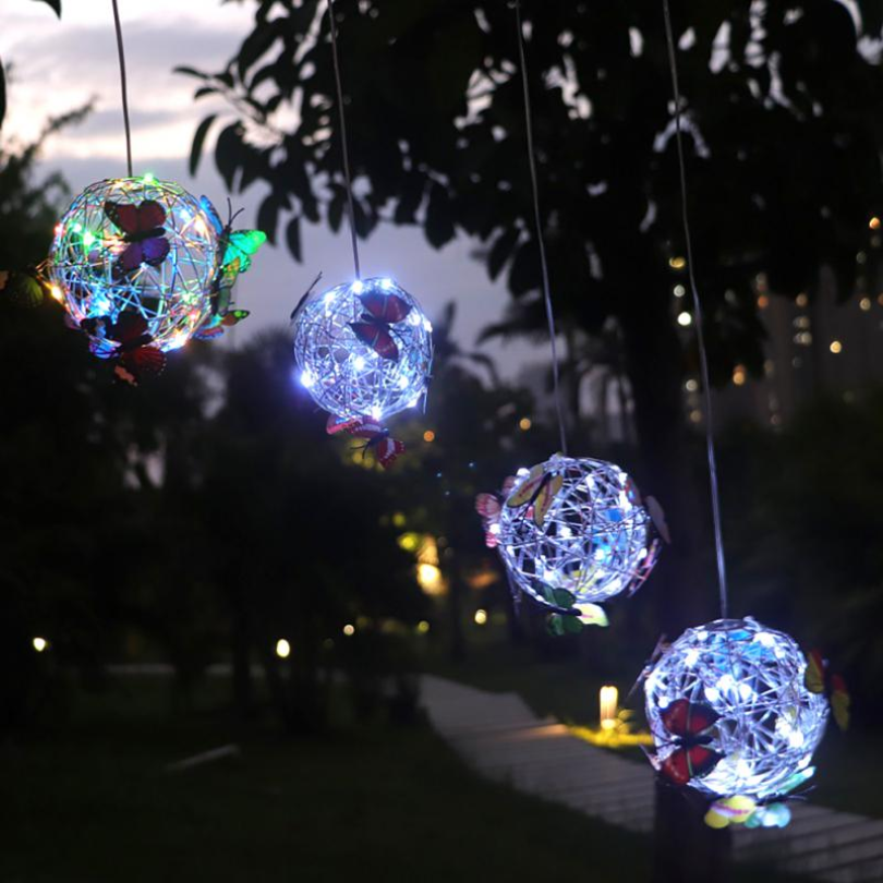 Ulkopuolen LED-valaistus Perhosmallilla Aurinkoenergialla 1
