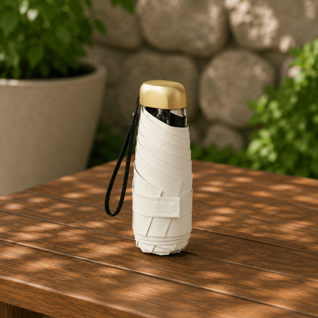 Ultrakevyt Mini Sateenvarjo Aurinko- ja Sadesuojalla 5