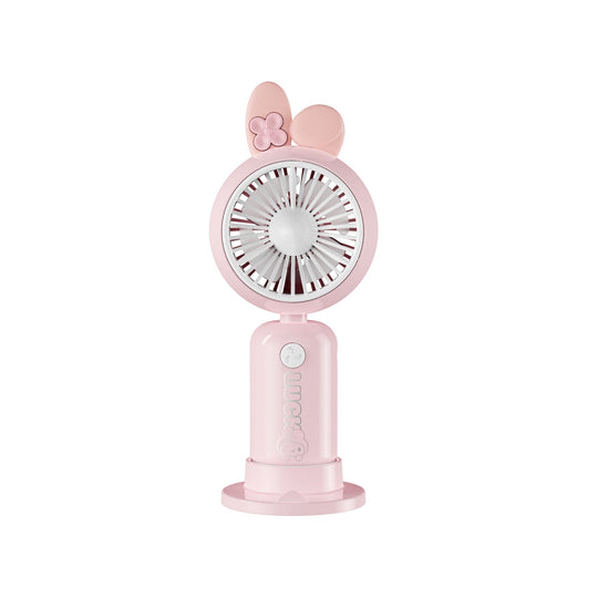 Unisex-kannettava USB-käsituuletin LED-valorengas ja karhunkorvat 2