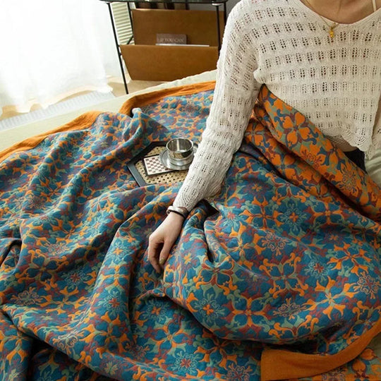 Unisex-kuusikerroksinen kuviollinen puuvillapeitto 0