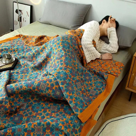 Unisex-kuusikerroksinen kuviollinen puuvillapeitto 1