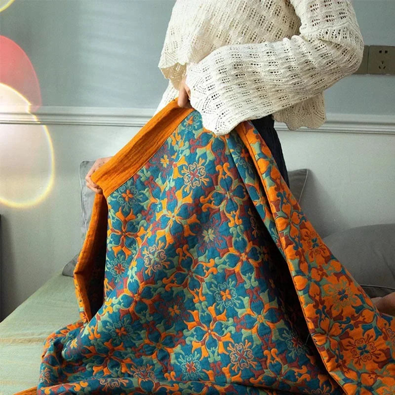 Unisex-kuusikerroksinen kuviollinen puuvillapeitto 2