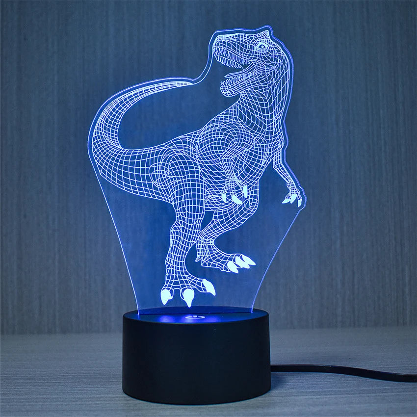Unisex 3D-yövalo Vaihtuvilla Väri-Tehosteilla USB-käyttöinen 2