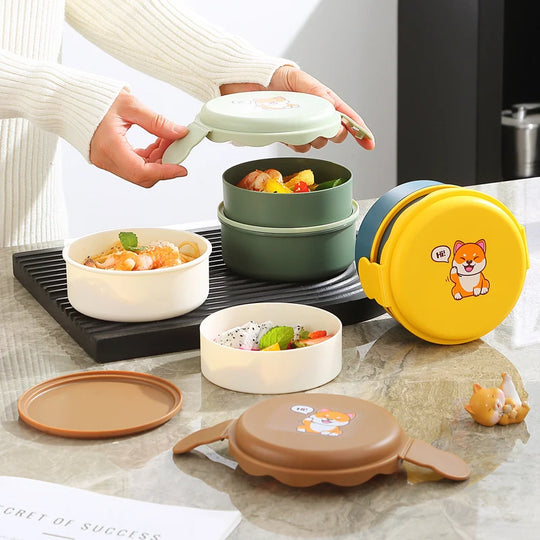 Unisex Bento-astia Sarjakuvateemalla Käytännöllinen Ruokasäilytys 1