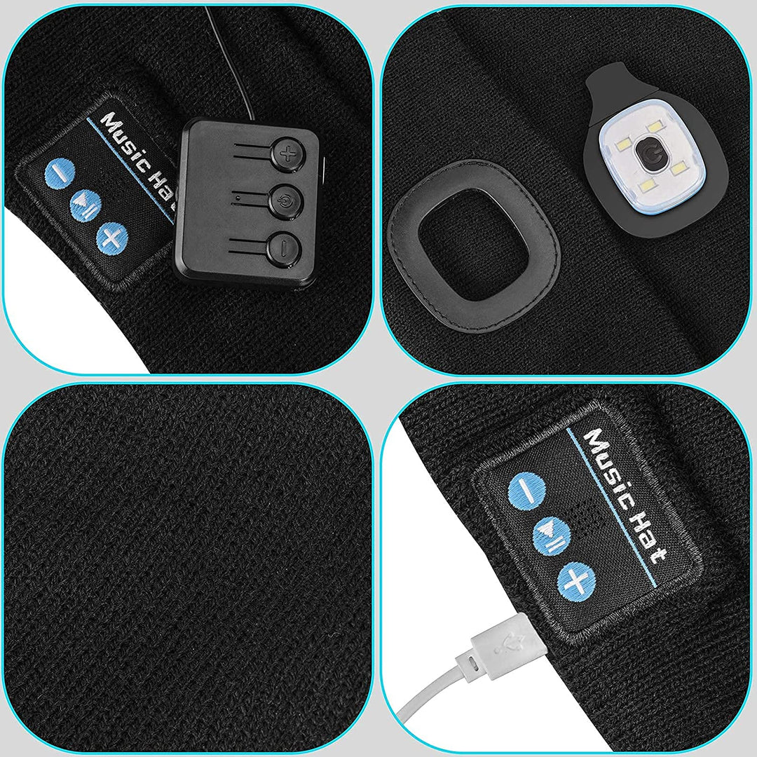 Unisex Bluetooth-pipo LED-valolla ja langattomilla kuulokkeilla 7