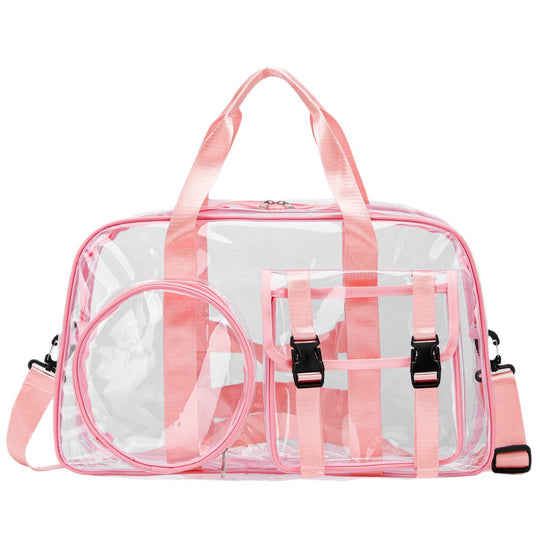 Unisex Duffle Bag Läpinäkyvä Käytännöllinen 4