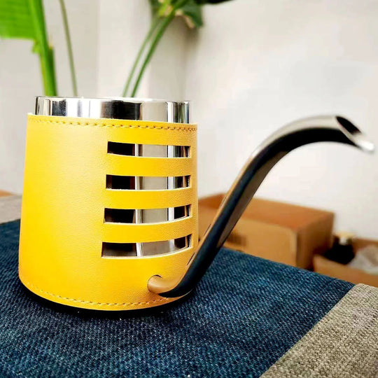 Unisex Kahvipannu Nahkakahvalla Modernilla Muotoilulla 7