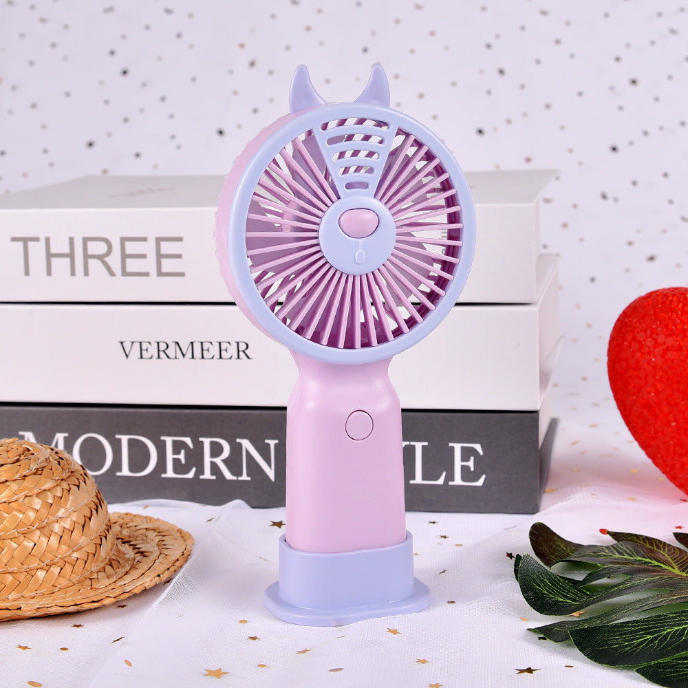 Unisex Kannettava Kädessä Pidettävä Pupu-teemainen Tuuletin 7