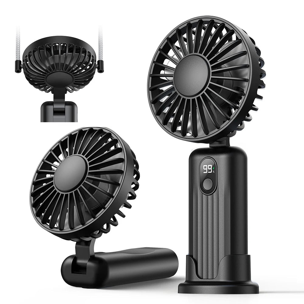 Unisex Kannettava Käsituuletin Monitoiminen Taitettava USB-Ladattava 0