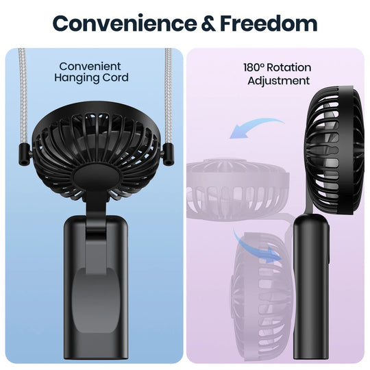Unisex Kannettava Käsituuletin Monitoiminen Taitettava USB-Ladattava 1
