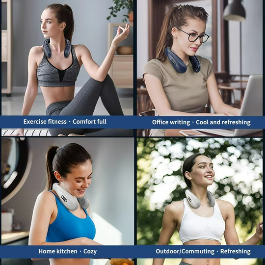 Unisex Kannettava Kaulatuuletin Ergonomisella Muotoilulla 8