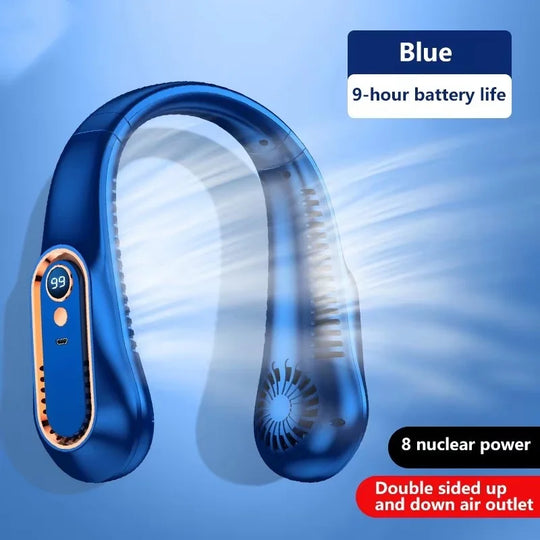 Unisex Kannettava Kaulatuuletin LED-näytöllä Säädettävällä Tuulennopeudella 8