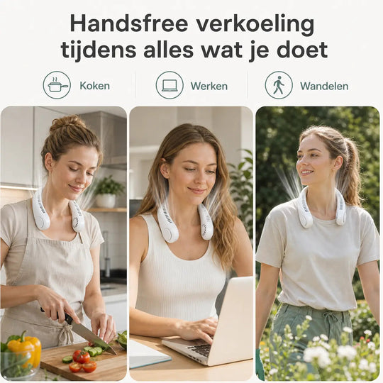 Unisex Kannettava Kaulatuuletin Säädettävillä Nopeuksilla 4