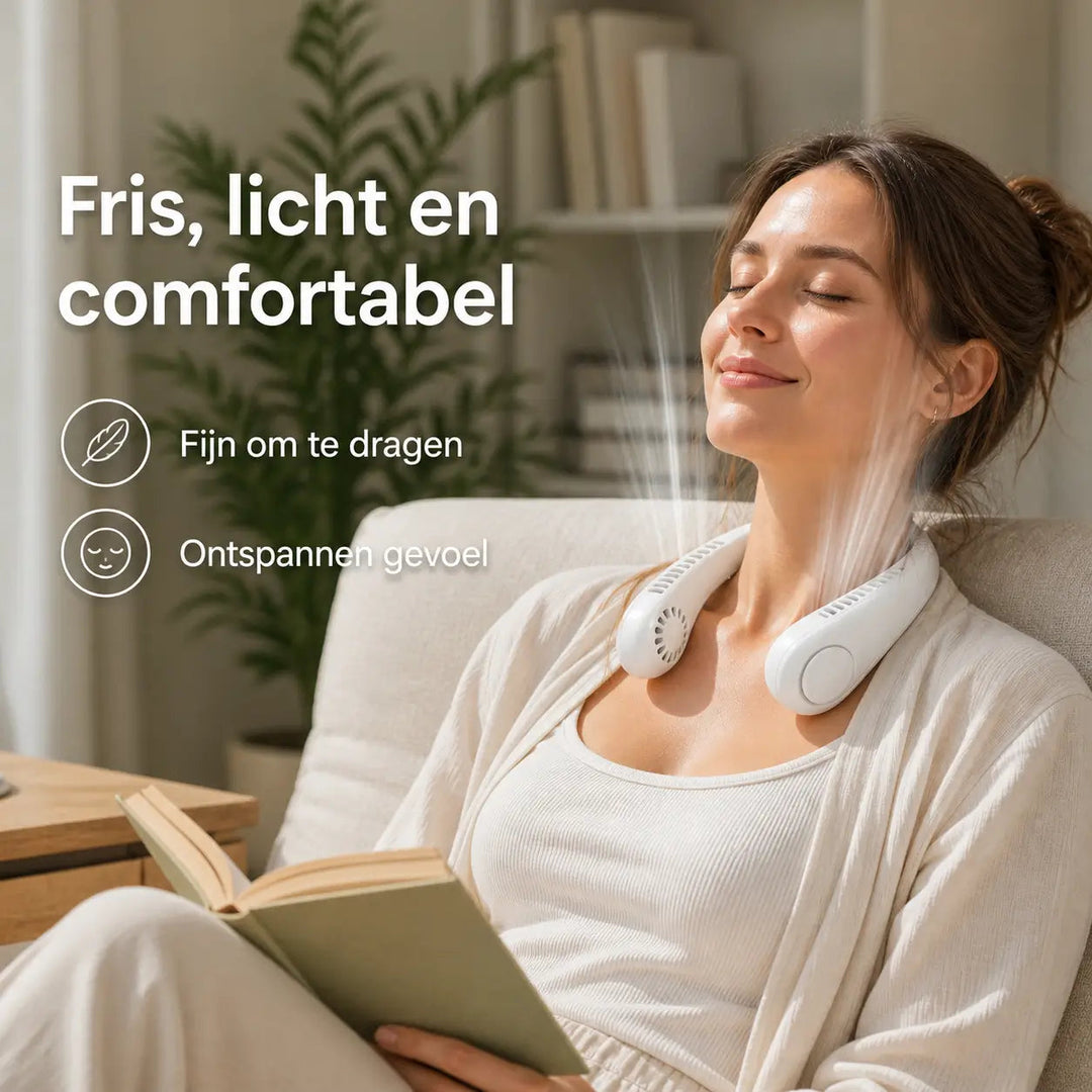 Unisex Kannettava Kaulatuuletin Säädettävillä Nopeuksilla 7