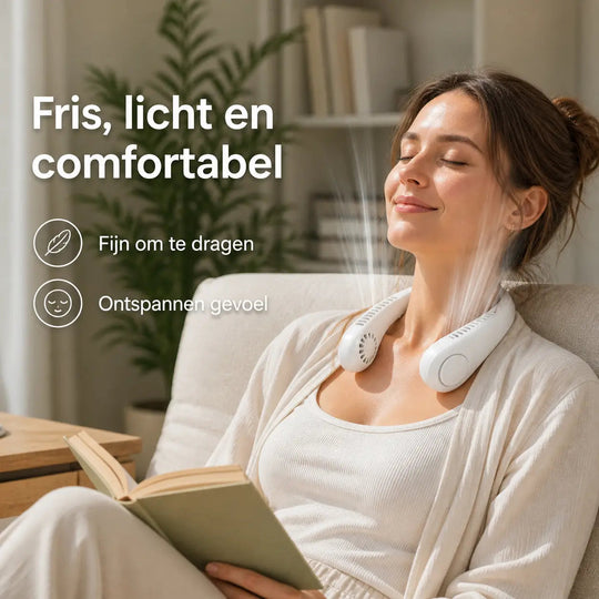 Unisex Kannettava Kaulatuuletin Säädettävillä Nopeuksilla 7