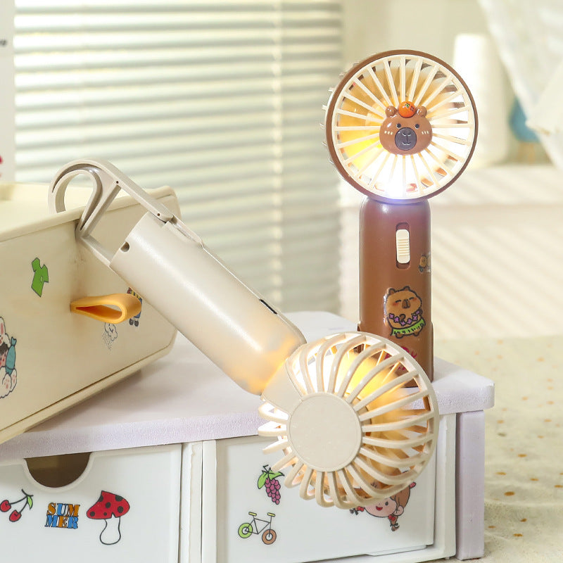 Unisex Kannettava USB-käsituuletin LED-valolla ja Pidikkeellä 2