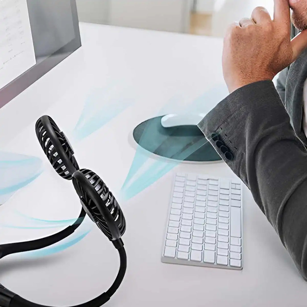 Unisex Kaulatuuletin Ladattava Handsfree Kolme Nopeutta 4