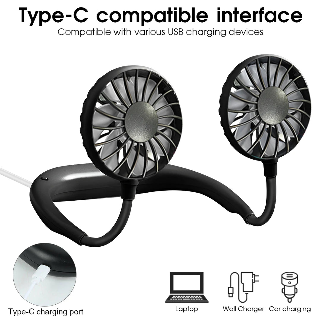 Unisex Kaulatuuletin Ladattava Handsfree Kolme Nopeutta 5