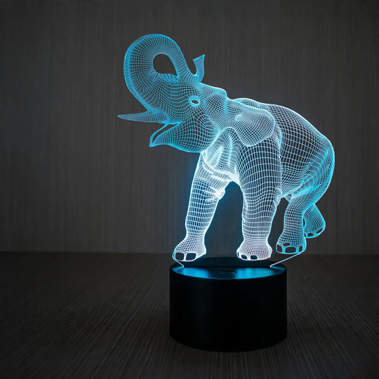 Unisex LED-yövalo norsun muotoilu kaukosäätimellä 0