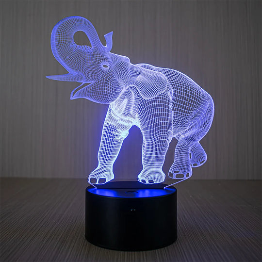 Unisex LED-yövalo norsun muotoilu kaukosäätimellä 2