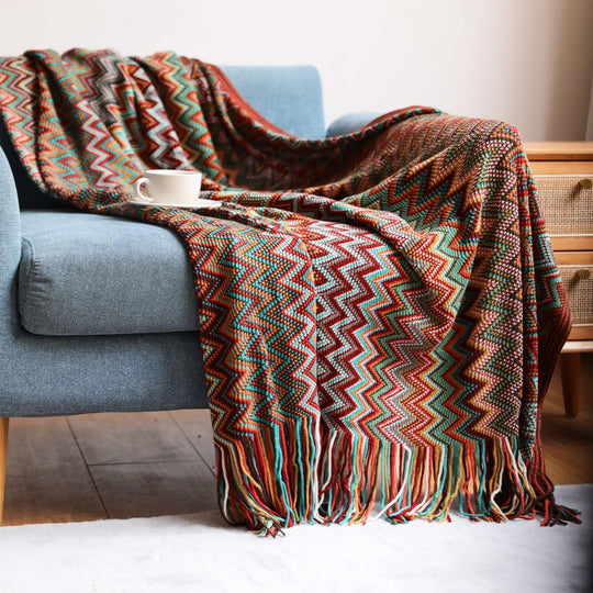 Unisex Lämmin Peitto Siksak-kuviolla 6
