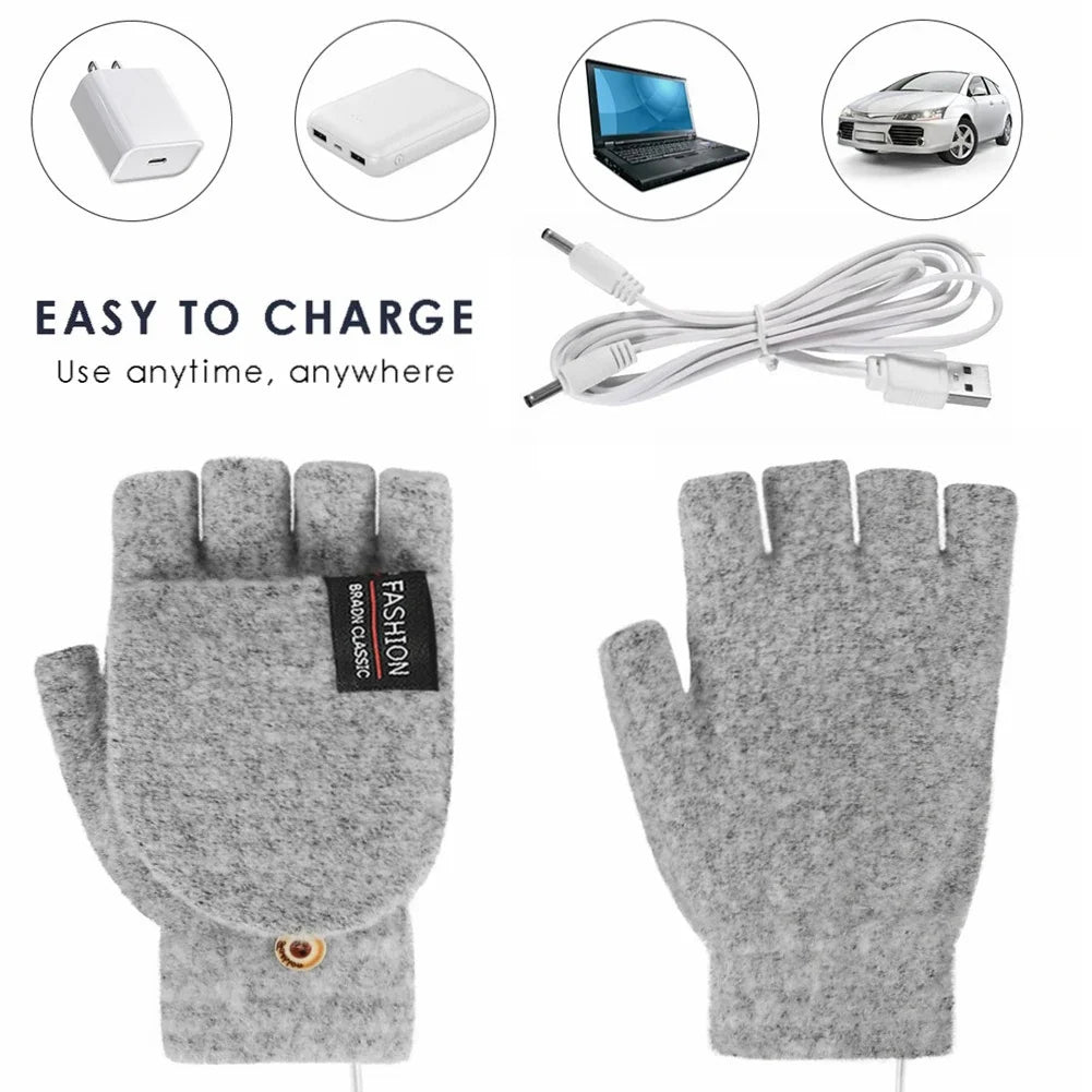 Unisex Lämmitettävät Käsineet USB-Ladattavalla Toiminnolla 8