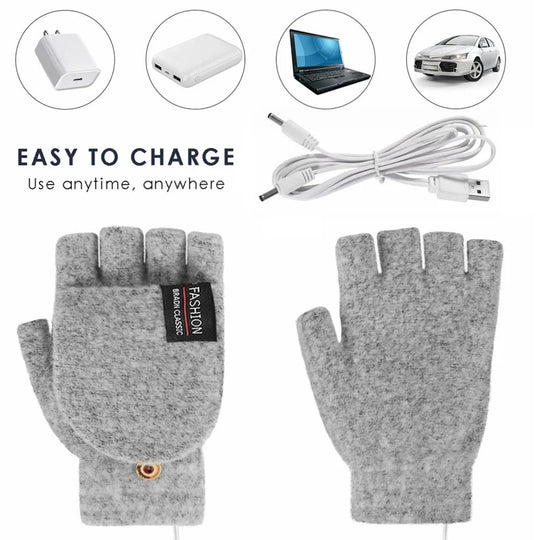 Unisex Lämmitettävät Käsineet USB-Ladattavalla Toiminnolla 8
