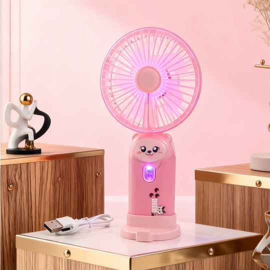 Unisex Minikäsituuletin USB-ladattava Taitettava Jalustalla 9