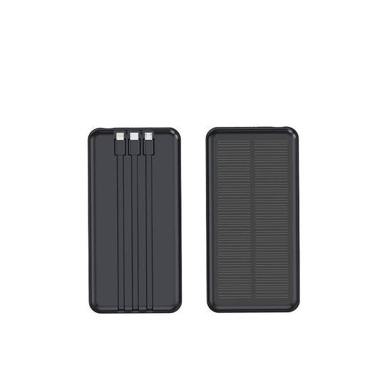 Unisex Powerbank Aurinkolatauksella ja Integroiduilla Kaapeleilla 2