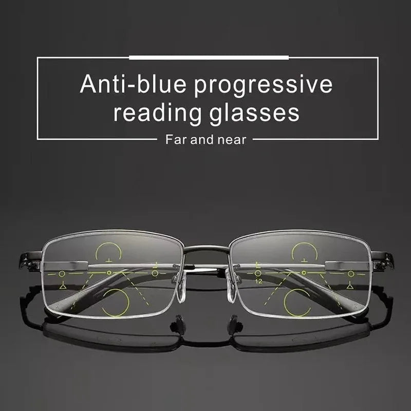 Unisex Progressiiviset Lukulasit Metallikehyksillä 2