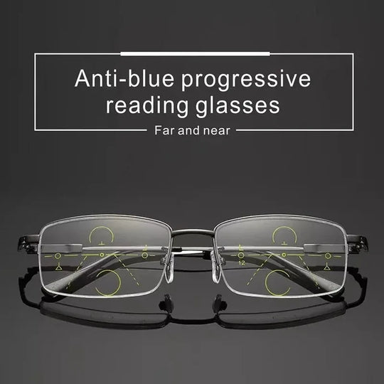 Unisex Progressiiviset Lukulasit Metallikehyksillä 2
