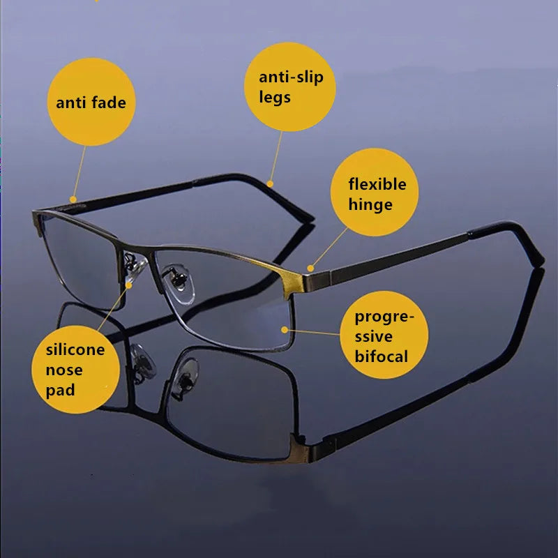 Unisex Progressiiviset Lukulasit Metallikehyksillä 3