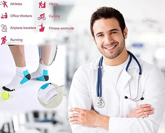 Unisex Puristussukat Mukautuvalla Tuella 3