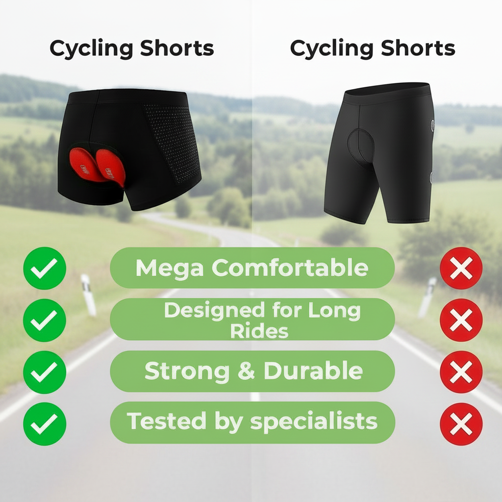 Unisex Pyöräilyshortsit Geelipehmusteella 2