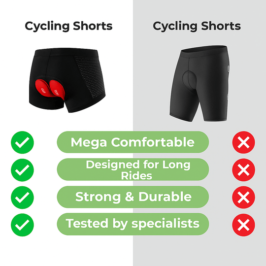 Unisex Pyöräilyshortsit Geelipehmustetut 3