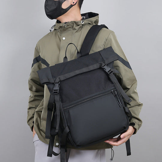 Unisex Roll-Top Expedition Reppu Monikäyttöinen Kaupunkiin ja Luontoon 1
