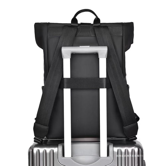 Unisex Rolltop-reppu monipuolisilla lokeroilla ja modernilla designilla 4