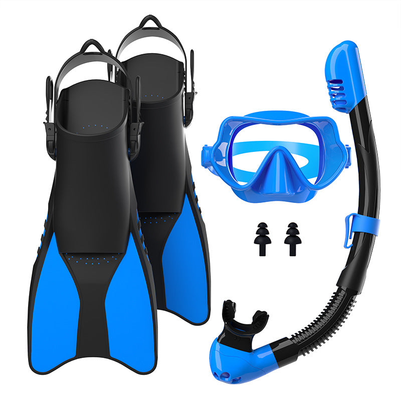 Unisex Snorkkelisarja Ergonomisella Sukellusnaamarilla ja Uimaevillä 9