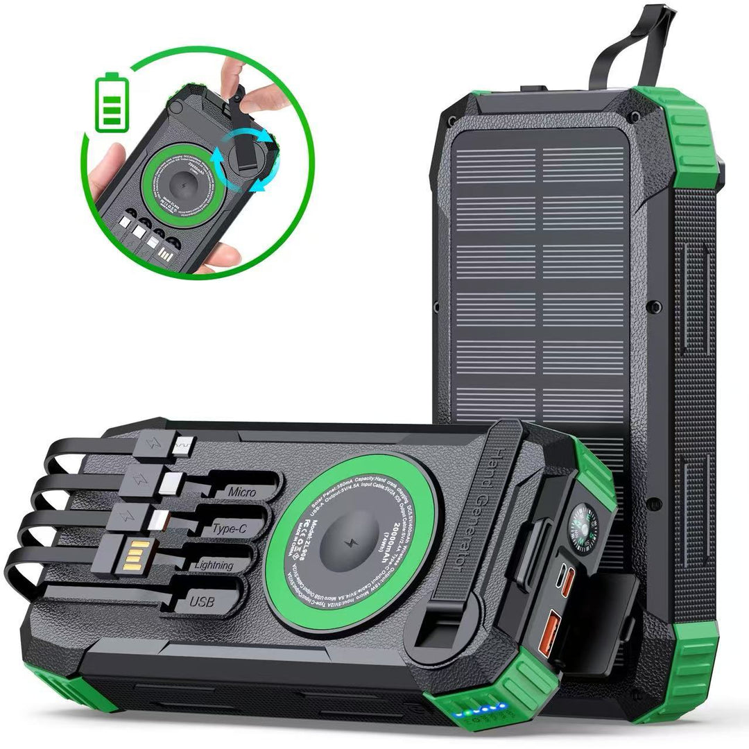 Unisex Solar Powerbank nopealla lataustoiminnolla ja kuljetuskahvalla 4