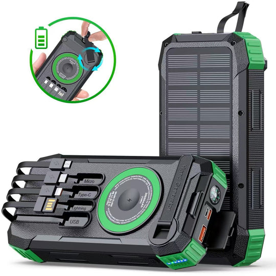 Unisex Solar Powerbank nopealla lataustoiminnolla ja kuljetuskahvalla 4