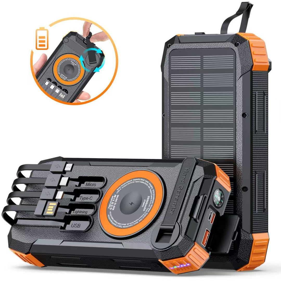 Unisex Solar Powerbank nopealla lataustoiminnolla ja kuljetuskahvalla 5