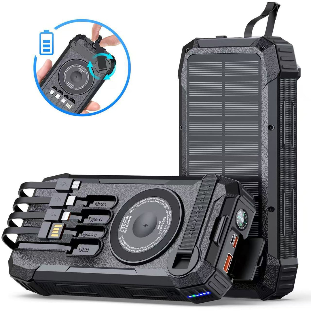 Unisex Solar Powerbank nopealla lataustoiminnolla ja kuljetuskahvalla 6