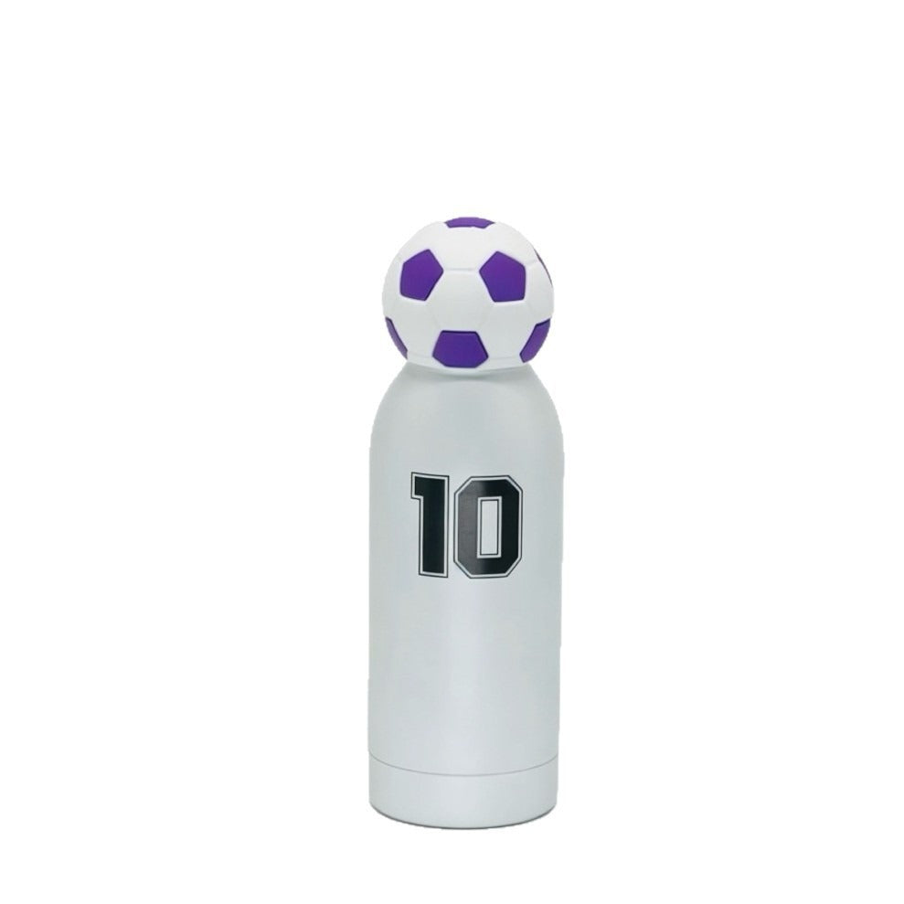 Unisex Sporty Water Bottle With Playful Football Cap 4