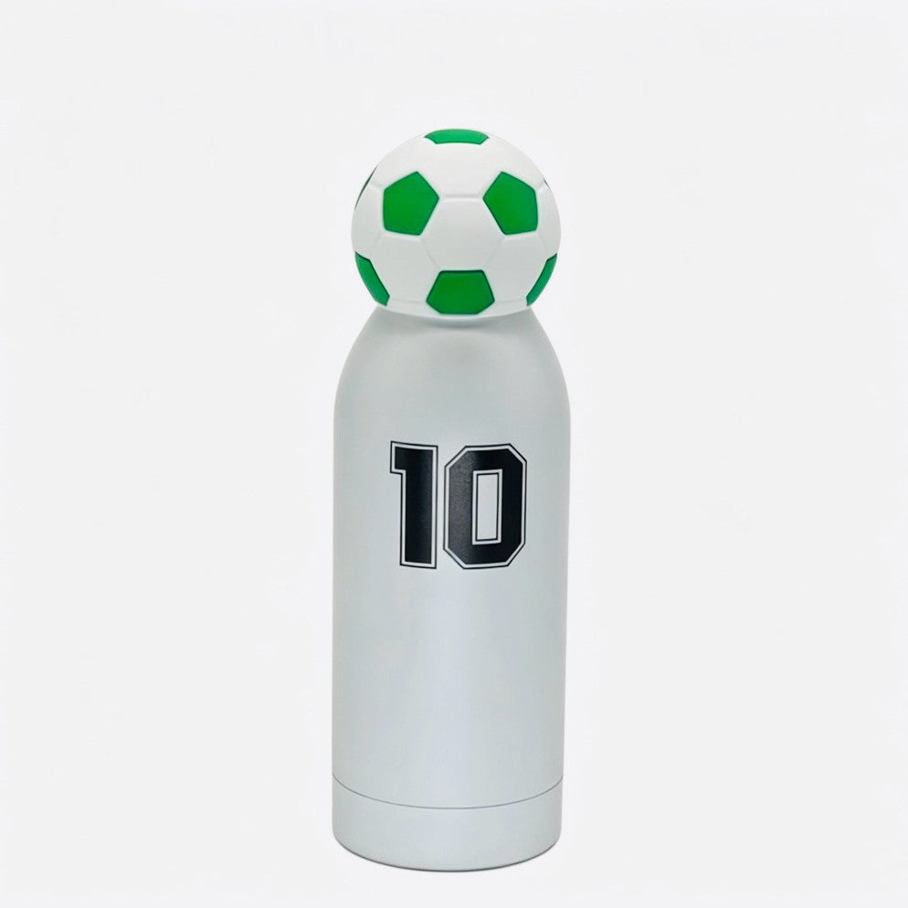 Unisex Sporty Water Bottle With Playful Football Cap 8