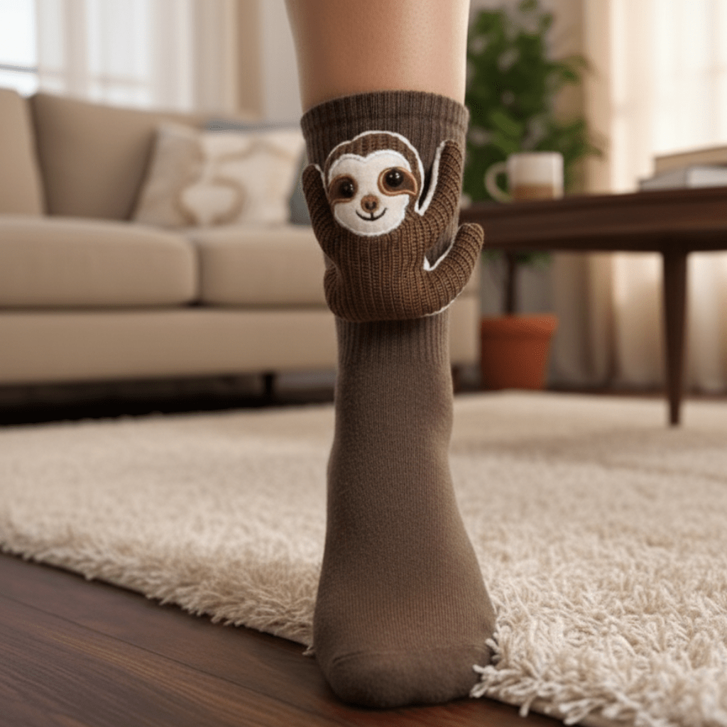 Unisex Talosukat 3D-Eläinkorostuksella Leikkisästi Mukautuva 0