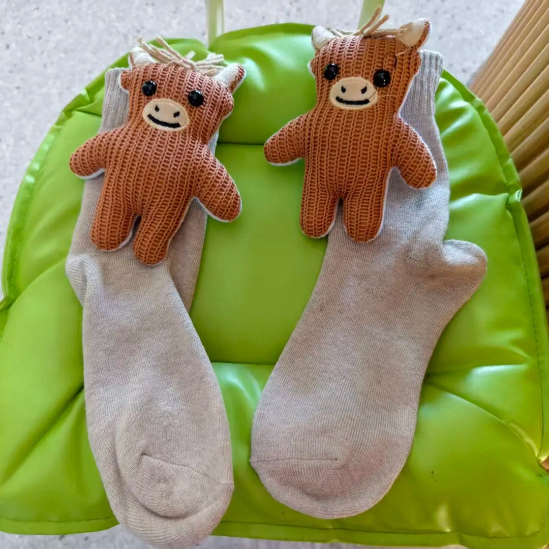 Unisex Talosukat 3D-Eläinkorostuksella Leikkisästi Mukautuva 10