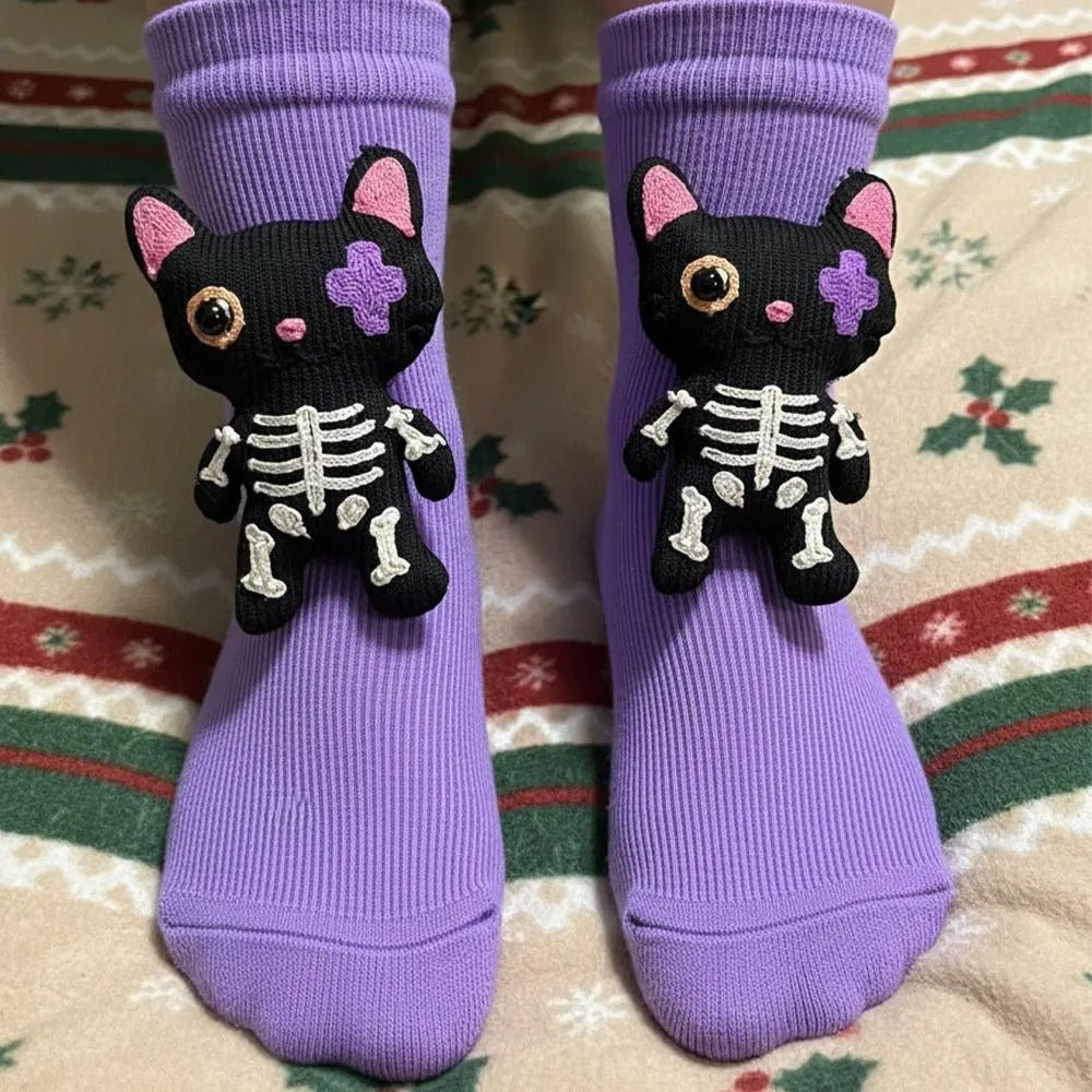 Unisex Talosukat 3D-Eläinkorostuksella Leikkisästi Mukautuva 13