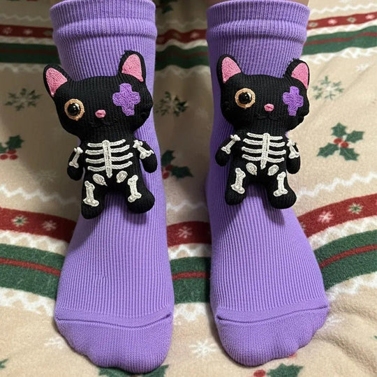 Unisex Talosukat 3D-Eläinkorostuksella Leikkisästi Mukautuva 13