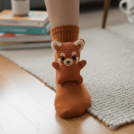 Unisex Talosukat 3D-Eläinkorostuksella Leikkisästi Mukautuva 4